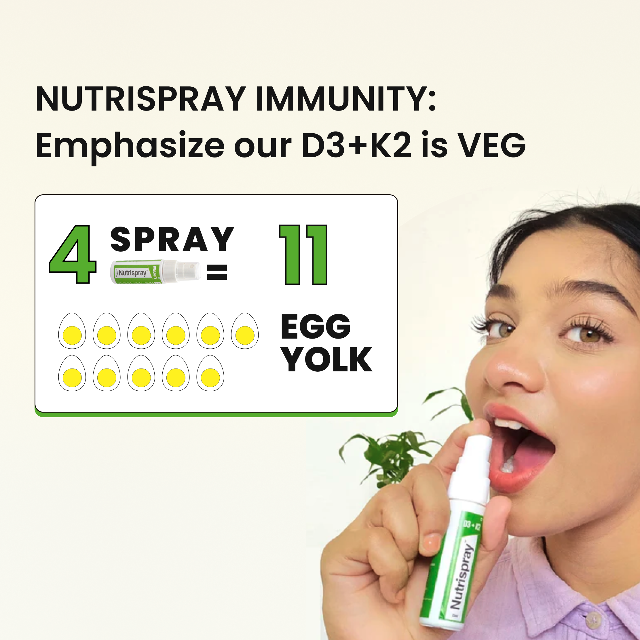 Vitamin D3 + K2 Immunity Booster Mouth Spray