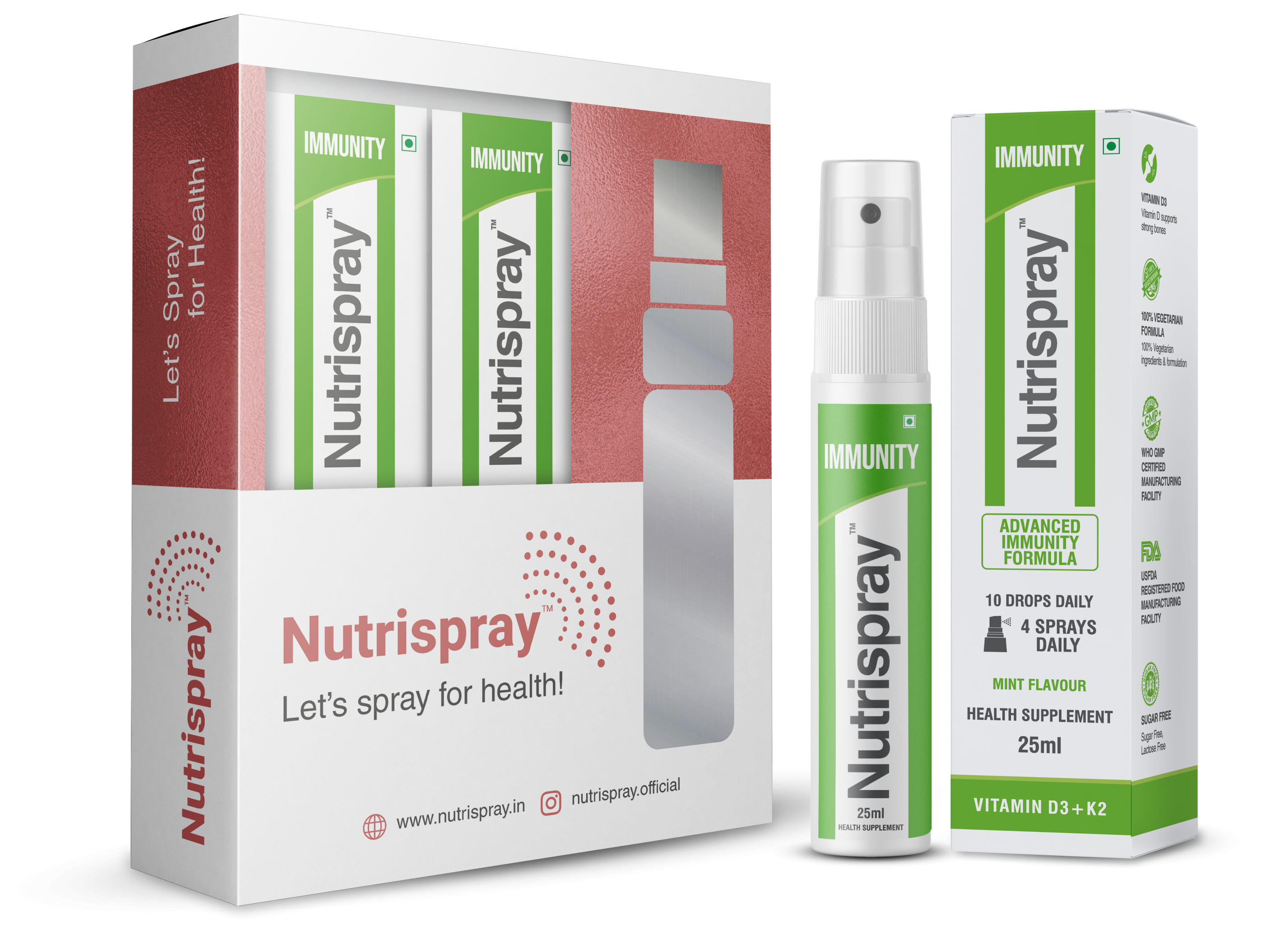 Vitamin D3 + K2 Immunity Booster Mouth Spray