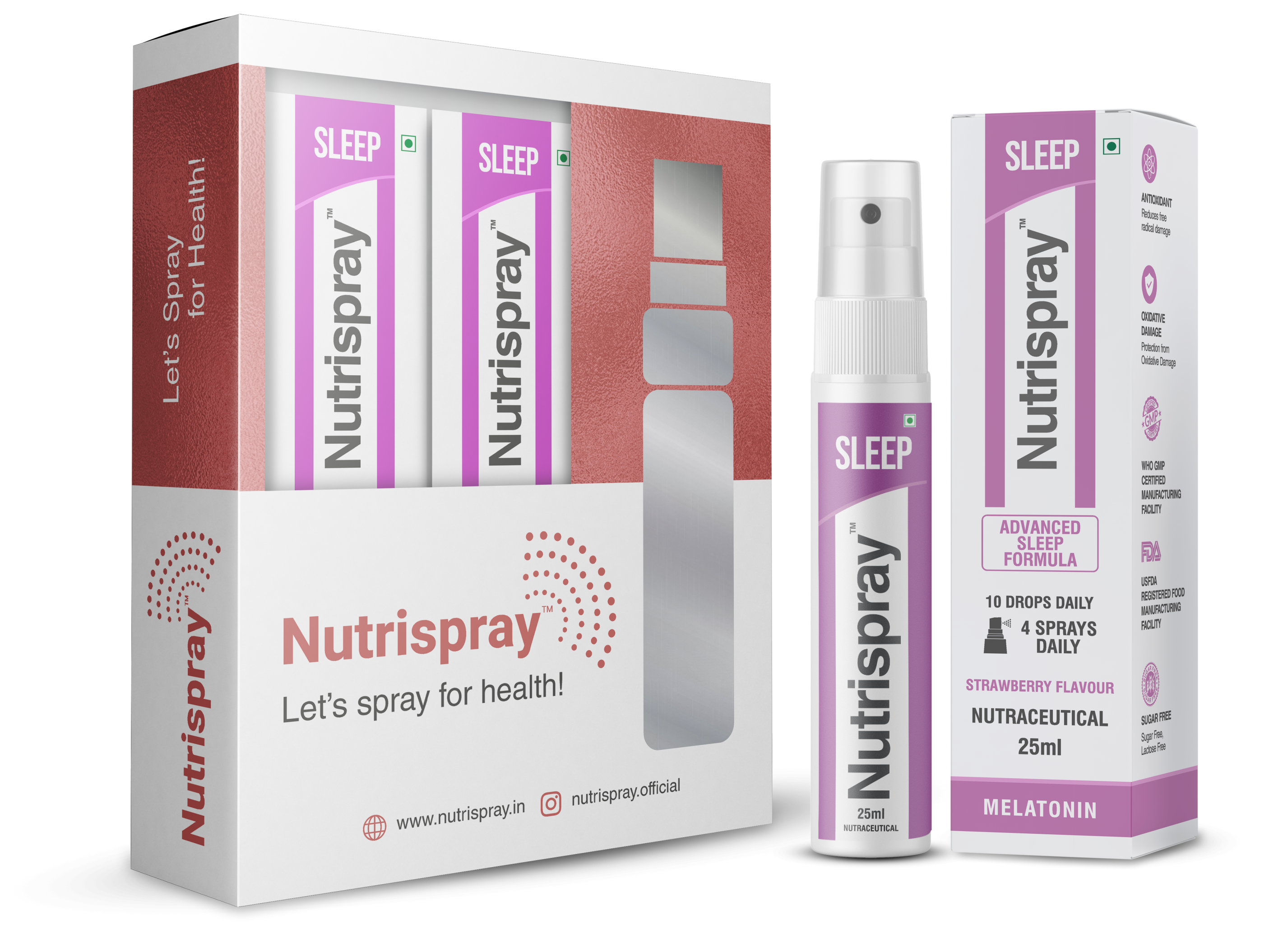 Nutrispray Sleep Mouthspray | Melatonin for Restful Sleep & Relaxation